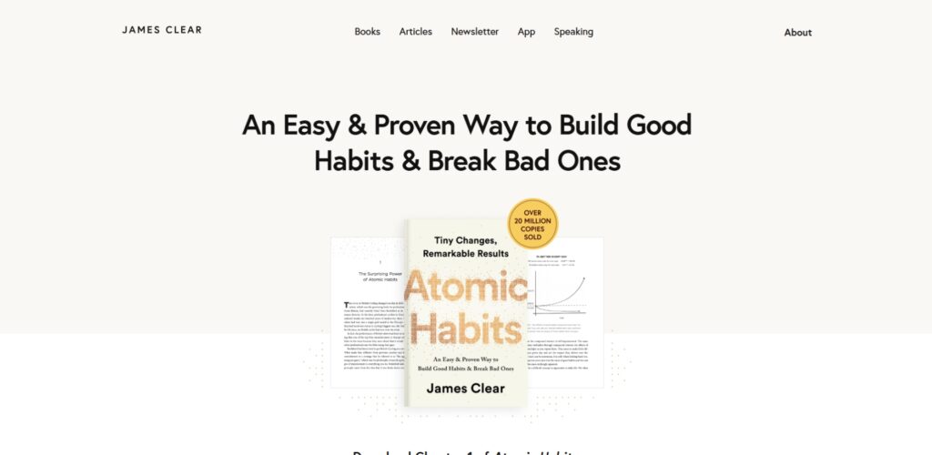 13 Website Thương Hiệu Cá Nhân Đáng Học Hỏi 13 jamesclear.com
