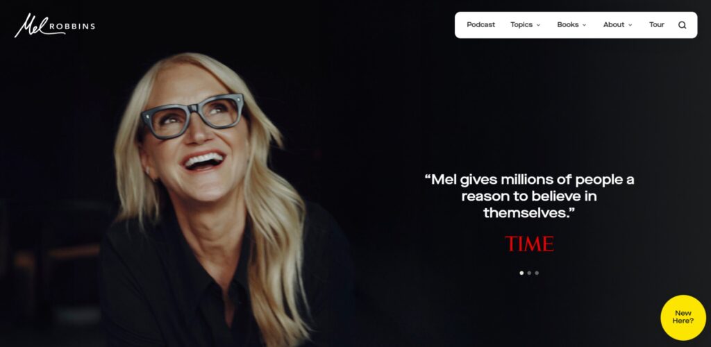 13 Website Thương Hiệu Cá Nhân Đáng Học Hỏi 8 melrobbins.com