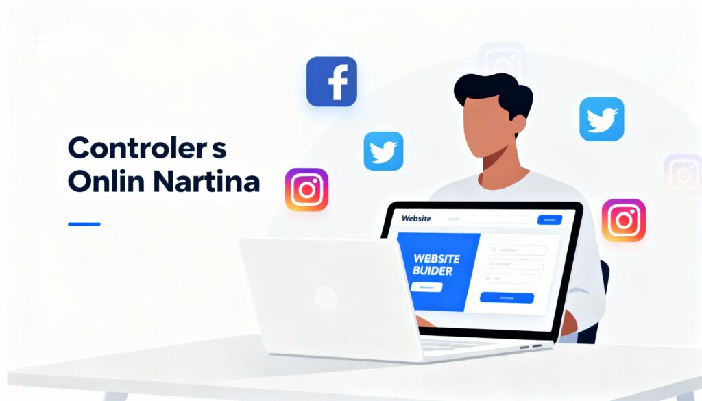 Người đang chỉnh sửa website cá nhân thể hiện sự kiểm soát